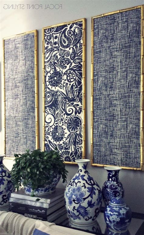 fabric and metal wall decor|decorative fabric panels for walls.